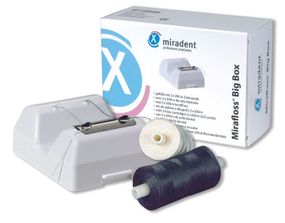 Настінний бокс з флосом + професійна зубна нитка в котушці Miradent Mirafloss Big, (2х200м)