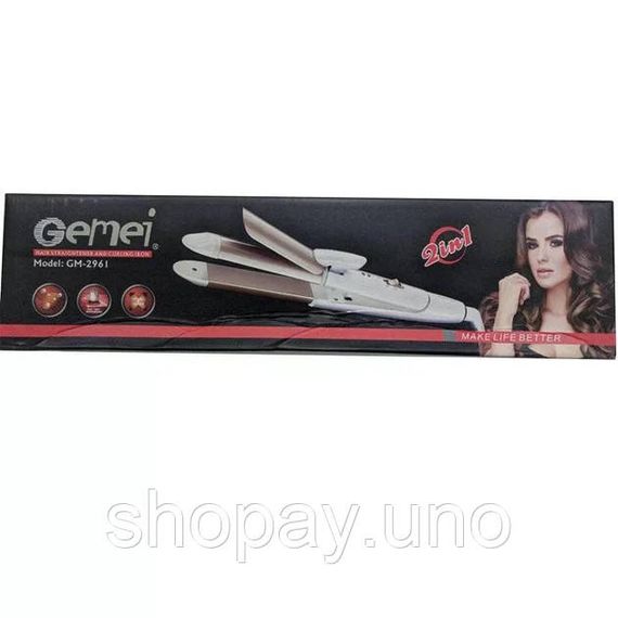 Плойка-праска для волосся GEMEI GM-2961 2 в 1 | Зображення 5