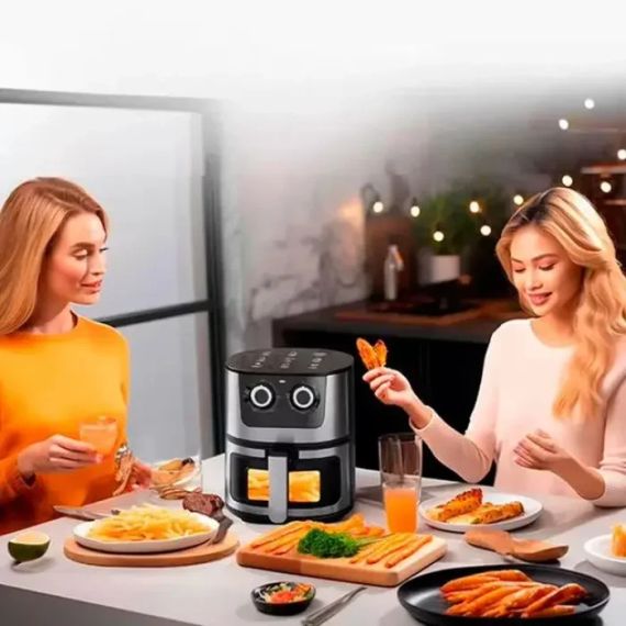 Безоливна електрична Аерогриль Rainberg RB-2269 на 8 л 4200 W | Зображення 1