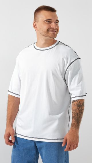 Футболка однотонна чоловіча LAWA MBC02380 M Білий shop (2000999228483)