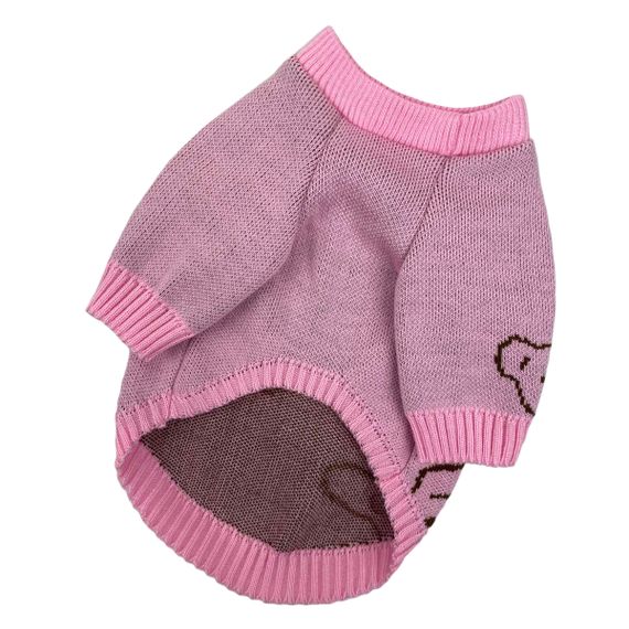 Светр в'язаний Ведмідь рожевий Y-287 | Зображення 2