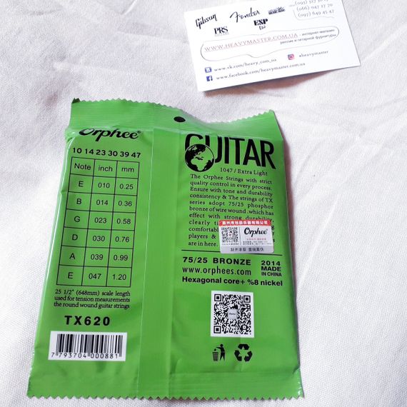 Струны Orphee бронза бронзовые для акустической гитары 10-47 струни | Зображення 4