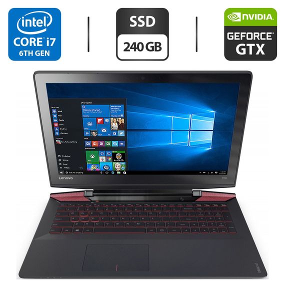 Ігровий ноутбук Lenovo IdeaPad Y700 / 15.6" (1920x1080) TN / Intel Core i7-6700HQ (4 (8) ядра по 2.6 - 3.5 GHz) / 16 GB DDR4 / 240 GB SSD / nVidia GeForce GTX 960M, 4 GB GDDR5, 128-bit / WebCam б/в