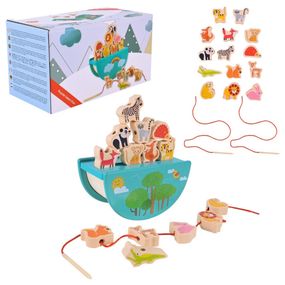 Дерев'яна іграшка Балансир-шнурівка 2 в 1 C9406