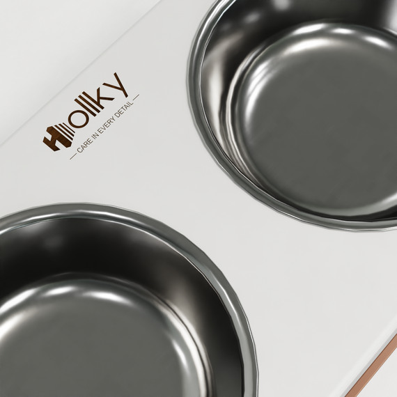 Миски на подставке для очень больших собак Hollky Base XXL40 (2 × 2,8 л) BXXL40-643240-GLWH | Зображення 8