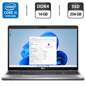 Ультрабук Dell Latitude 5510 / 15.6" (1920x1080) IPS / Intel Core i5-10210U (4 (8) ядра по 1.6 - 4.2 GHz) / 16 GB DDR4 / 256 GB SSD / Intel UHD Graphics / WebCam б/в