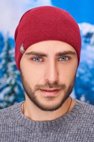 Мужская шапка-колпак «Хэлхейм» бордовый