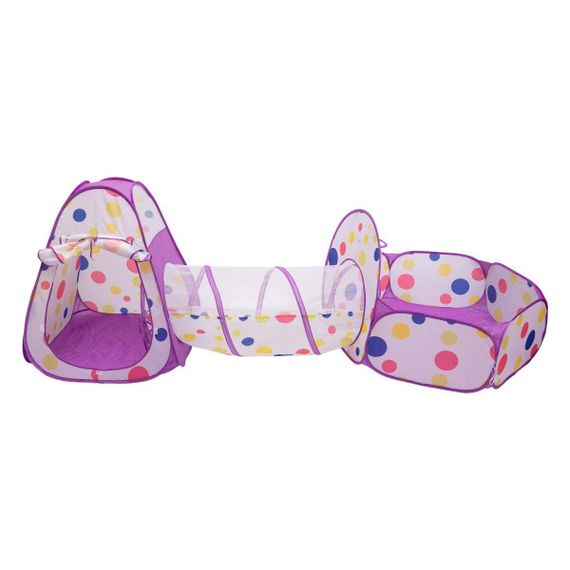Намет дитячий 3 в 1 70×70×90 см ігровий намет з тунелем і басейном Фіолетовий HP-S-4NDV | Зображення 8