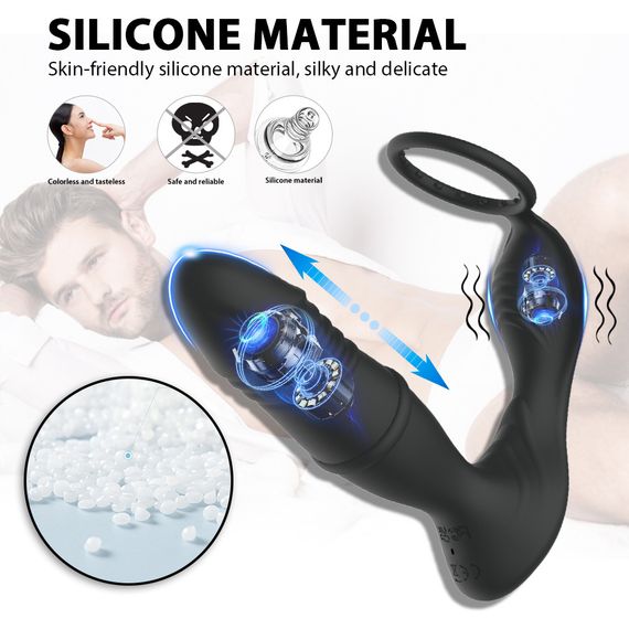 Масажер простати - Erospace Men’s Play Thrusting Prostate Massager APP Controlled B5 | Зображення 5