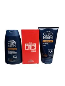Чоловічий набір Avon Men 3-в-1 гель 200 мл + гель для гоління 150 мл + туалетна вода 100 мл