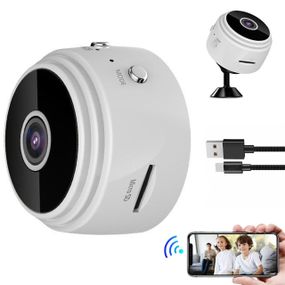 Беспроводная WiFi камера с датчиком движения FullHD 1080, A9, Белая / Мини IP камера видеонаблюдения