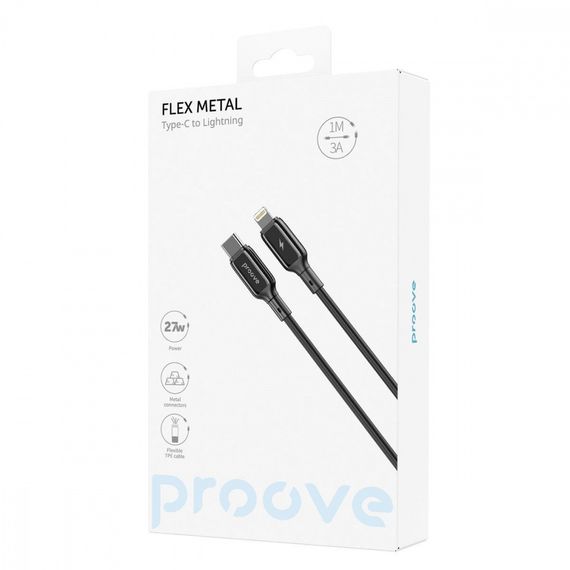 Кабель Proove Flex Type-C to Lightning 27W (1m), Белый, 1.0 м | Зображення 1