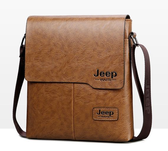 Сумка чоловіча через плече планшет Світло-коричнева Jeep (225СК) | Зображення 8