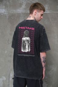 Виварена Оверсайз Футболка Without Washed З Принтом Mistake Black