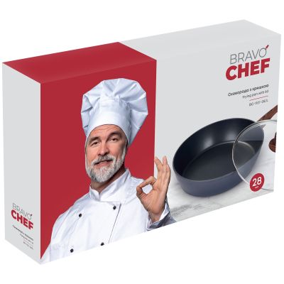 Сковорода Bravo Chef Глибока з кришкою 28 см (BC-1101-28/L) | Зображення 2