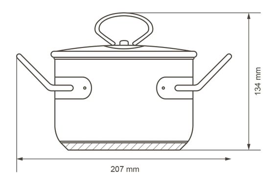 Каструля Vinzer Mini 50086, 0.8 л, 12 см, з нержавіючої сталі з кришкою, для всіх типів плит | Зображення 8