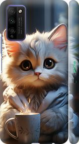 Чохол на Huawei Honor 30 Lite Білий кіт "5646m-2074-2448"