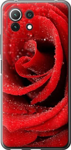Чехол на Xiaomi Mi 11 Lite Красная роза "529u-2281-17620"