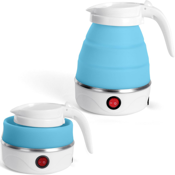 Дорожній електрочайник силіконовий Eltctric Kettle 500 мл, з функцією автоматичного вимкнення під час закипання
