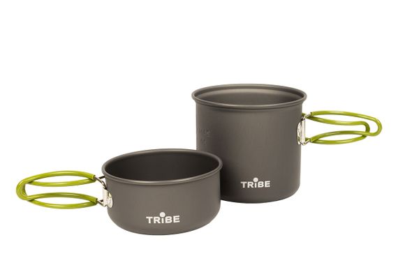 Набір посуду туристичний Tribe Single Set 0,8л Alu, похідний набір посуду алюмінієвий трайб для кемпінгу та походу | Зображення 1