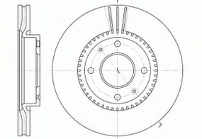 Диск гальмівний HYUNDAI SONATA IV передн., вент. (вир-во REMSA) REMSA 666810 на HYUNDAI ELANTRA (XD)