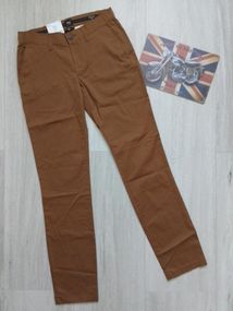 Коричневые мужские штаны чинос р. 32/34 slim