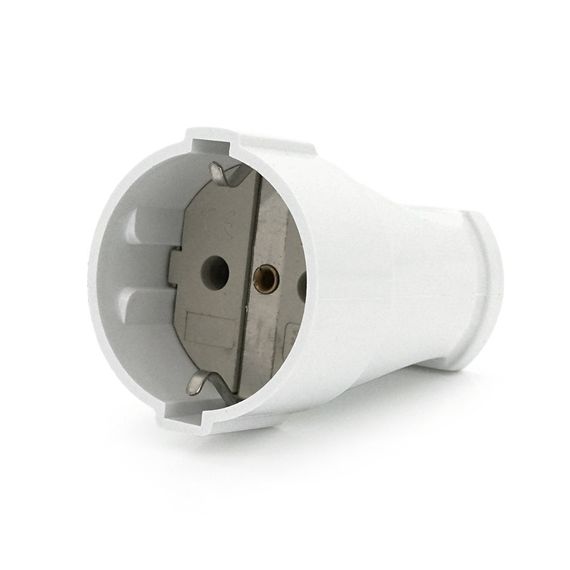 Штепсельний роз'єм з заземленням 16A 250V A102, White, Q15 | Зображення 1