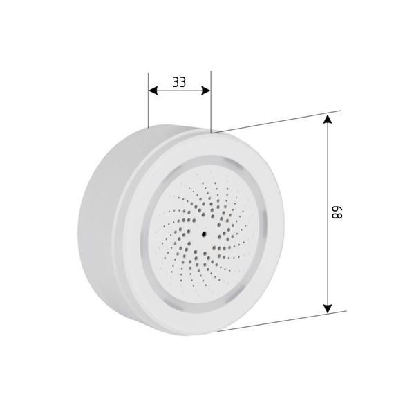 Thermo Alliance Беспроводной датчик температуры и влажности с сыреной WiFi WF-THP | Зображення 1
