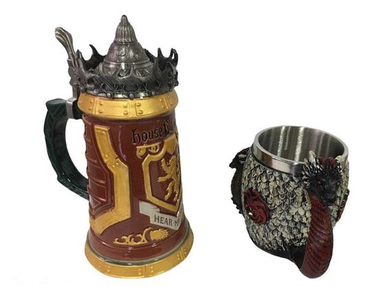 Подарунковий набір Кухоль Game Of Thrones House Lannister і Кухоль Fire And Blood Targaryen 3D Дім Таргарієн | Зображення 1