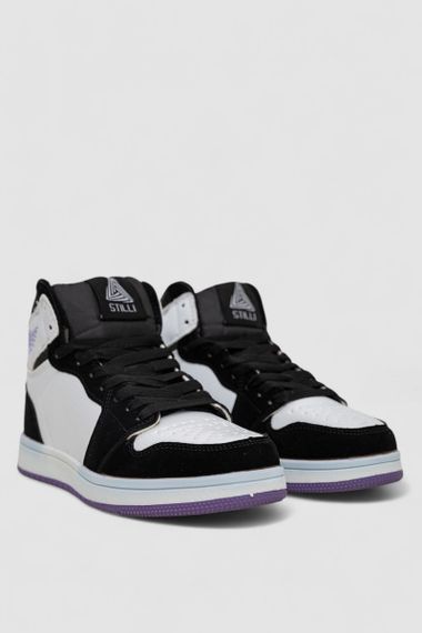 Кросівки жіночі зимові на хутрі, колір чорно-білий, 248RHB470 | Зображення 2