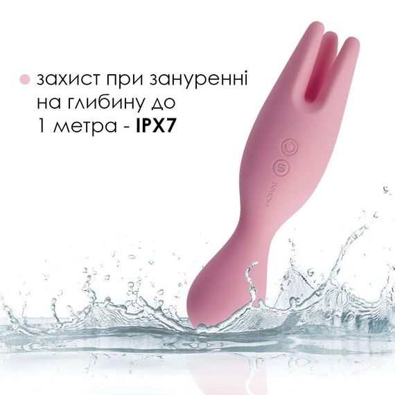 Подвійний вібратор для чутливих зон Svakom Nymph Pale Pink Sex Aura | Зображення 4