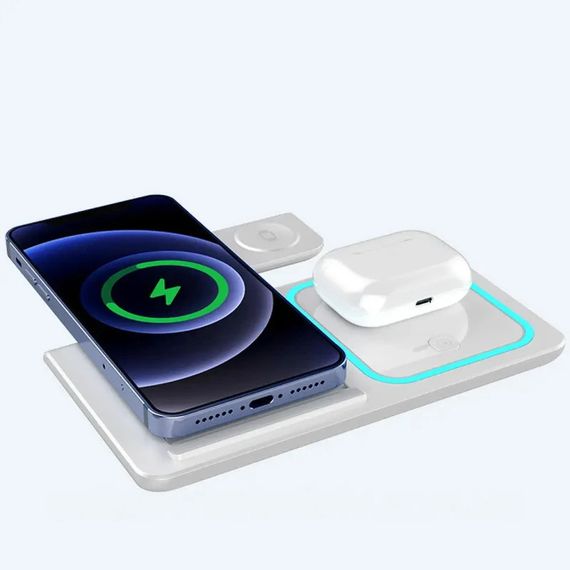 Бездротова зарядка 3-в-1 15 Вт XPRO Simple (23457468501_661) | Зображення 4