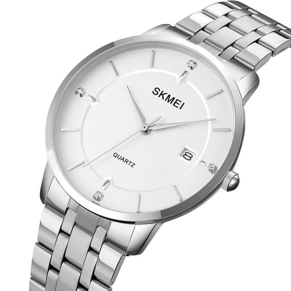 Чоловічий годинник Skmei 1801SSI Silver Case Mesh Band | Зображення 1