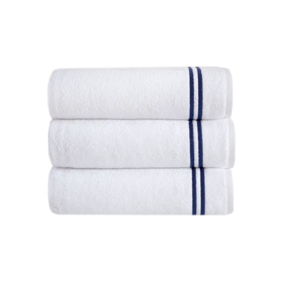 Рушник MieCasa 10746 Туреччина 50*90 см  Махра Білий із синім