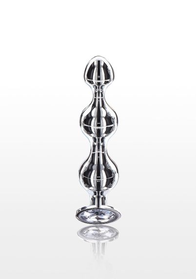 Анальна ялинка металева із кристалом Toy Joy Diamond Star Beads, Small Sex Aura | Зображення 1