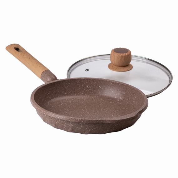 Мармурова алюмінієва сковорода з антипригарним покриттям Ø 26 см бежева MGC HP-4-424CO | Зображення 3