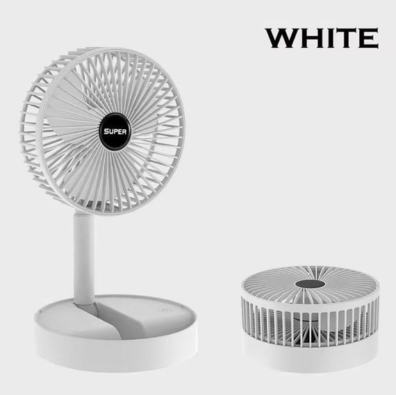 Портативный мини вентилятор для дома Telescopic Folding Fan Складной настольный вентилятор с USB зарядкой | Зображення 3