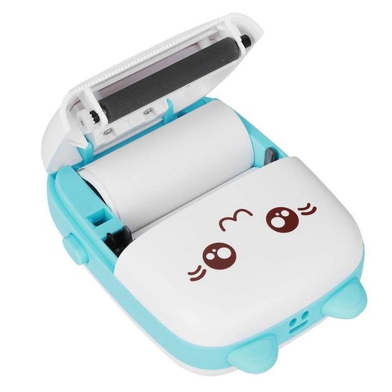 Детский мини принтер с Bluetooth + 5 рулонов термобумаги / Аккумуляторный термопринтер для телефона | Зображення 3