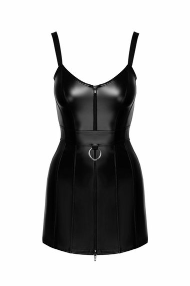 Сукня Noir Handmade F320 Starlet, XXL, під латекс, міні, блискавка по всій довжині, кільце на поясі | Зображення 6