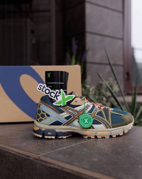 Кросівки демісезонні Asics Lux технологія амортизації колір: олива / жовтогарячий/ синій | Зображення 1