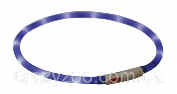 Ошейник для собак LED светящийся синий 50 см 6646 | Зображення 2