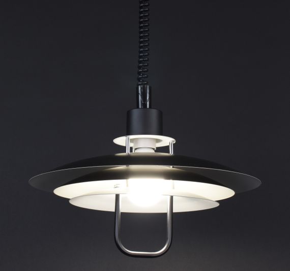 Люстра підвісна на 1 лампочку 27105 Чорний 60-170х38х38 см. | Зображення 2