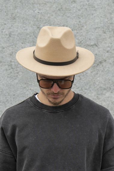 Капелюх Without Fedora з ремінцем Beige | Зображення 1