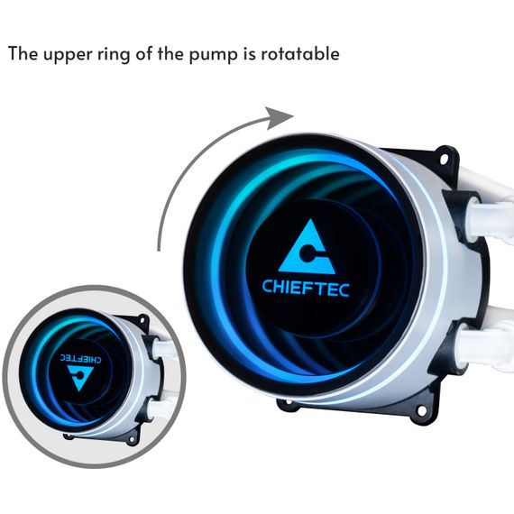 Система водяного охолодження Chieftec Iceberg 240 ARGB WHITE | Зображення 7