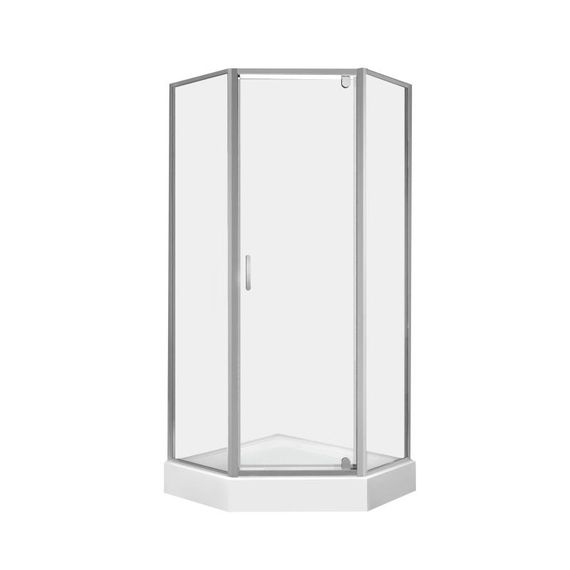 Душова кабіна Qtap Leo CRM10995-AC6 Clear 2020x900x900 мм + піддон Diamond 309912 90x90x12 см із сифоном