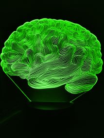 Акриловий світильник-нічник Мозок зелений tty-n000913