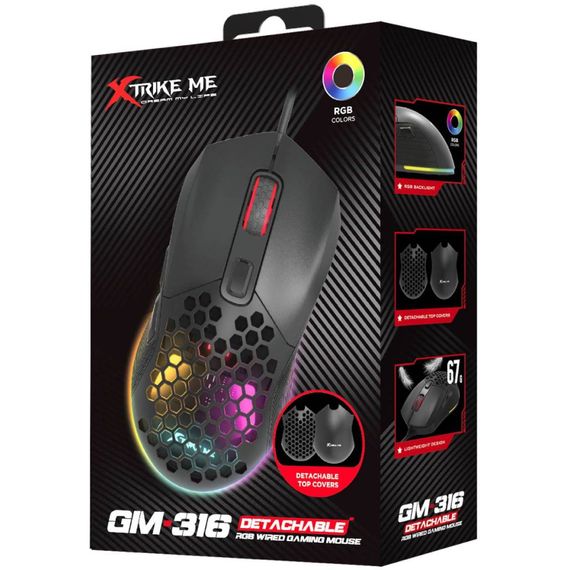 Мишка Xtrike ME GM-316 USB RGB Black (GM-316) | Зображення 4