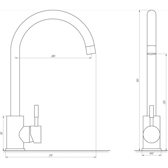 Змішувач для кухні Globus Lux ALPEN SUS-203SN | Зображення 1