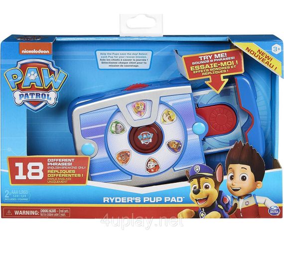 Щенячий патруль Интерактивный планшет Райдера со светом и звуками. Paw Patrol Ryder's Interactive Pup Pad
