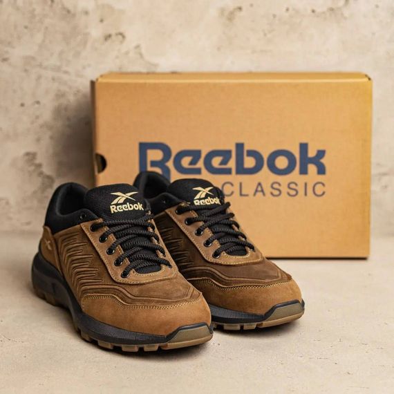 Шкіряні демісезонні кросівки Reebok оlive | Зображення 5